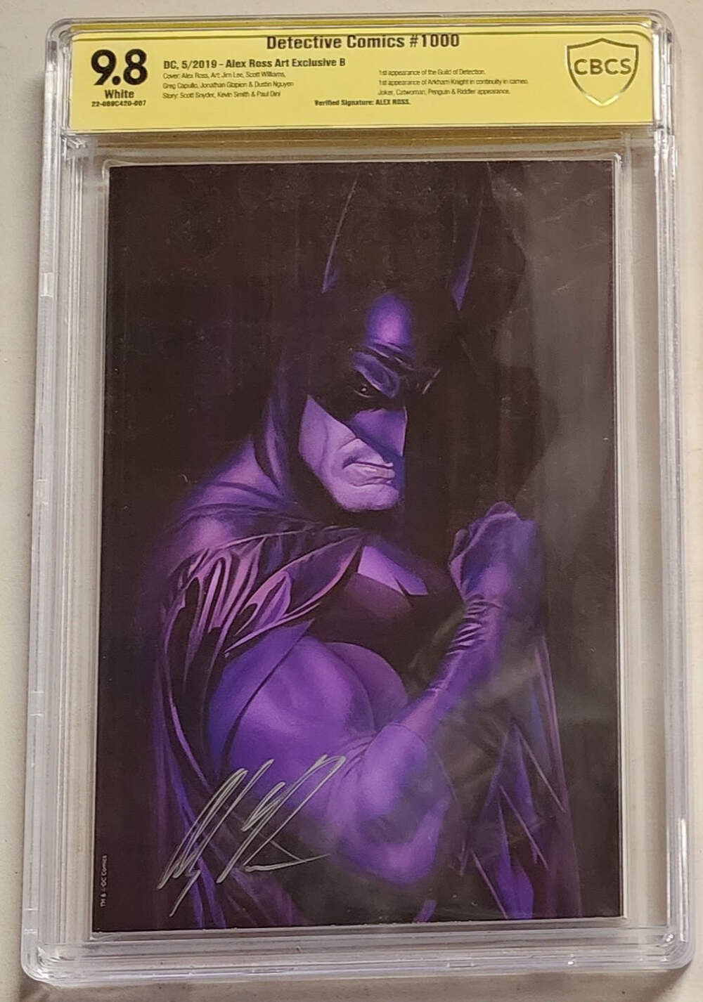 9.8 CBCS DETECTIVE COMICS #1000 VARIANT SIGNED BY ALEX ROSS