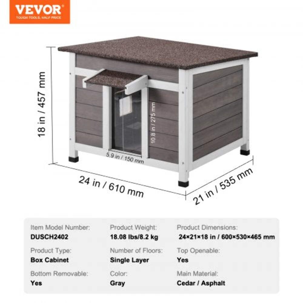 Outdoor Cat House Weatherproof Feral Cat Shelter for Multiple Cats Outdoor