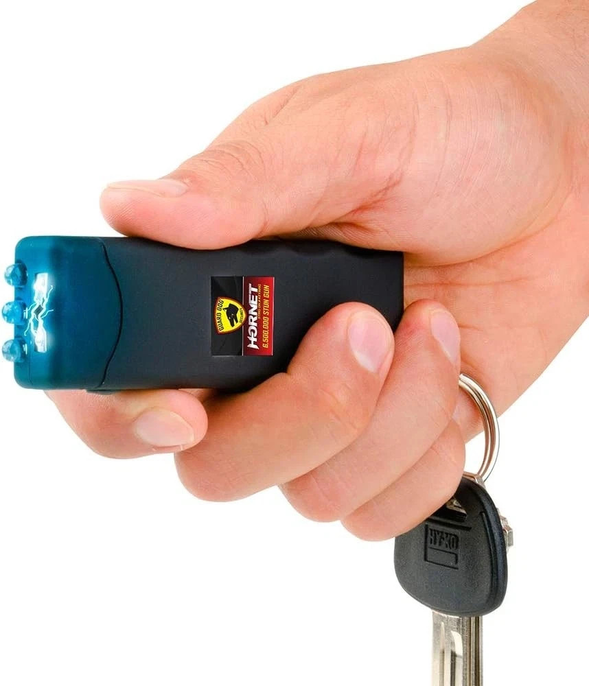 GUARD DOG Black Hornet Mini Stun Gun with 3 LED Flashlight