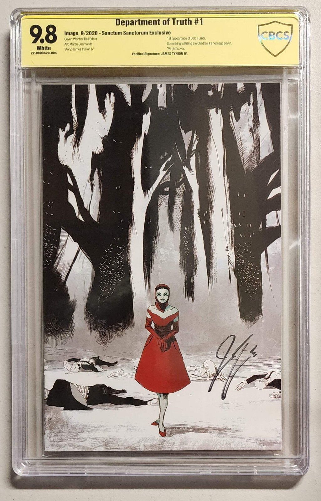 9.8 CBCS DEPARTMENT OF TRUTH #1 SSCO EXCLUSIVE HOMAGE VIRGIN VARIANT SIGNED BY J