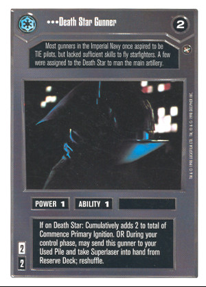 Death Star Gunner [White Border] Heavily Played SWCCG: A New Hope White Border