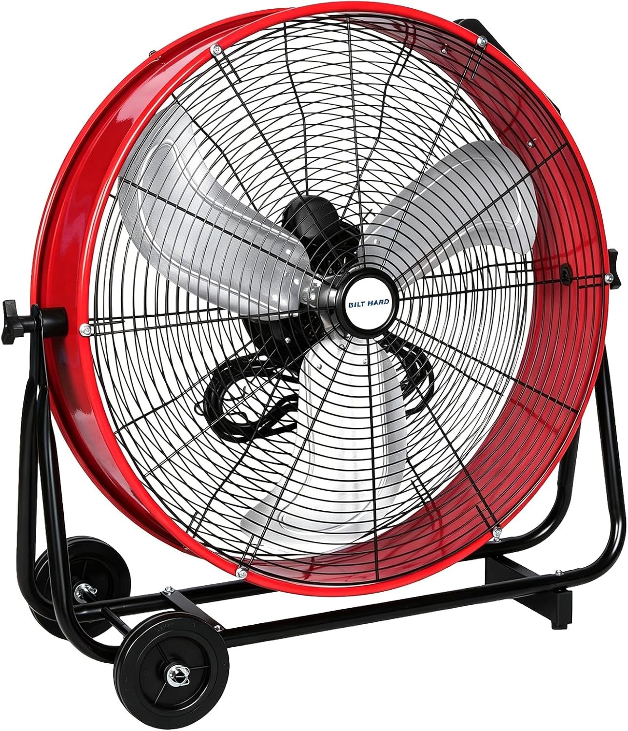 BILT HARD 24″ Heavy Duty Industrial Drum Fan, 8100 CFM High Velocity Drum Fan