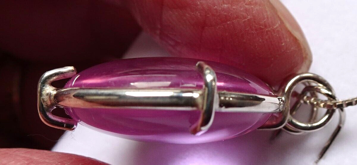 Ruby Lavender Quartz Round Pendant j3336