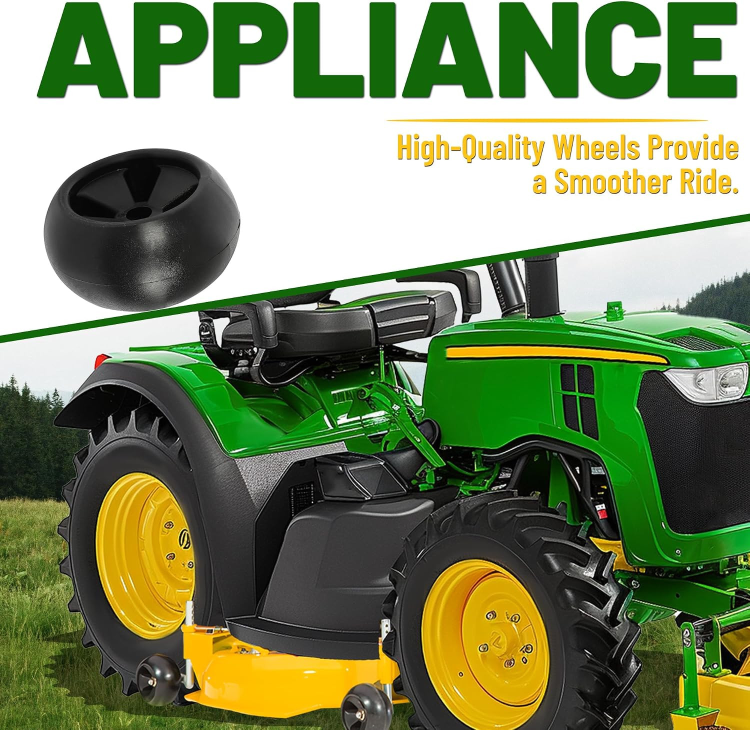 1 Pc Deck Wheel 48″ 54″ 62″ 72″ Deck Compatible with John Deere GX355 X320 LT180