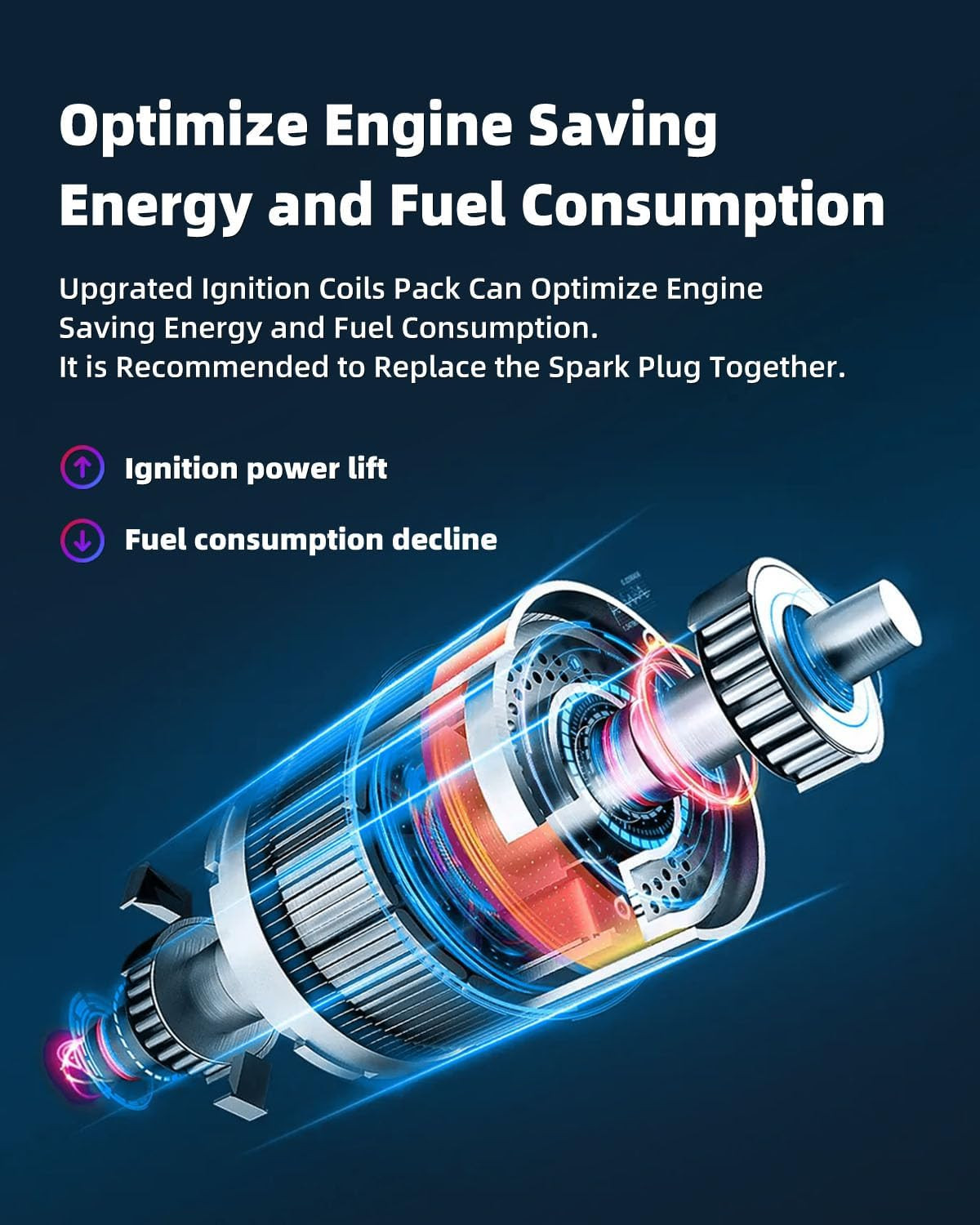 4 Ignition Coils with 4 Iridium Spark Plugs,Uf323,Coils Packs,For Toyota,For Tac
