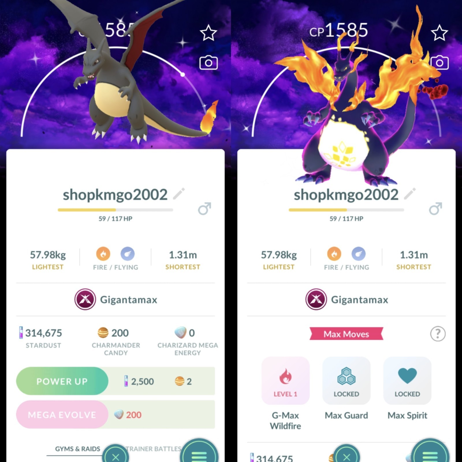 Shiny Charizard Gigantamax Dark Skies Background Max Final – 20k Sta.rd