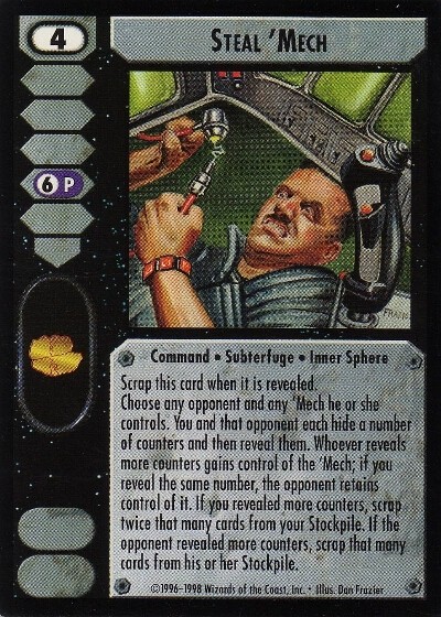 Steal ‘Mech Lightly Played BT: Commander’s Edition