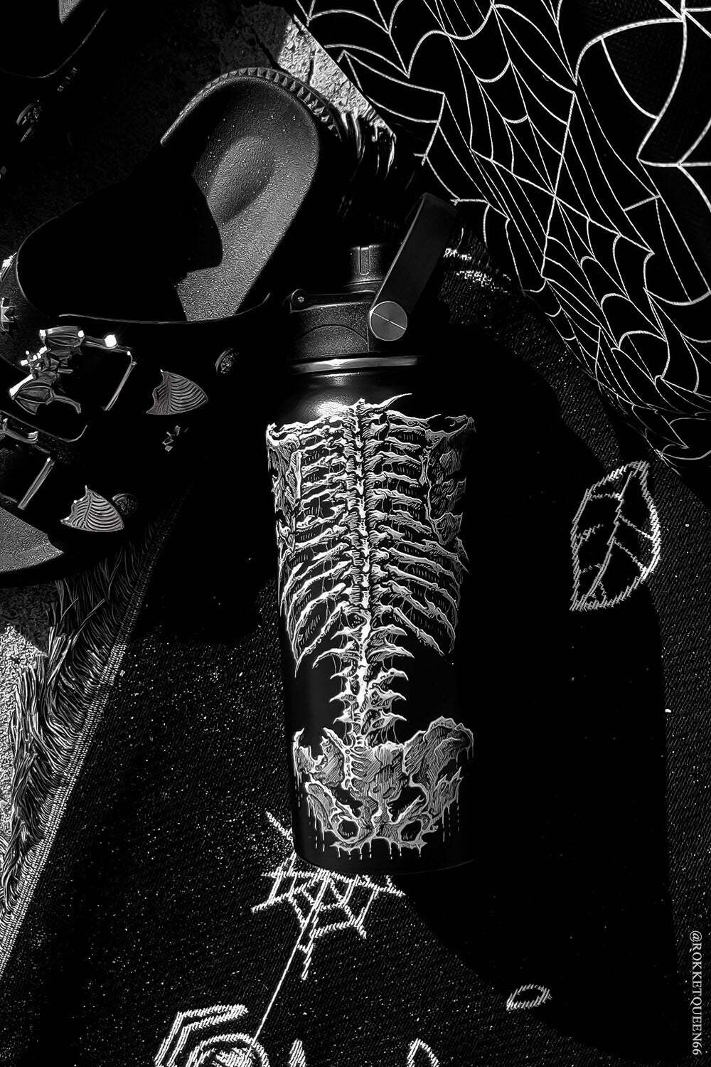 Dead Inside Skeleton 32 Oz Water Bottle