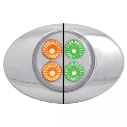 Dual Revolution Amber Marker to Green Auxiliary LED “M3 Style” Light