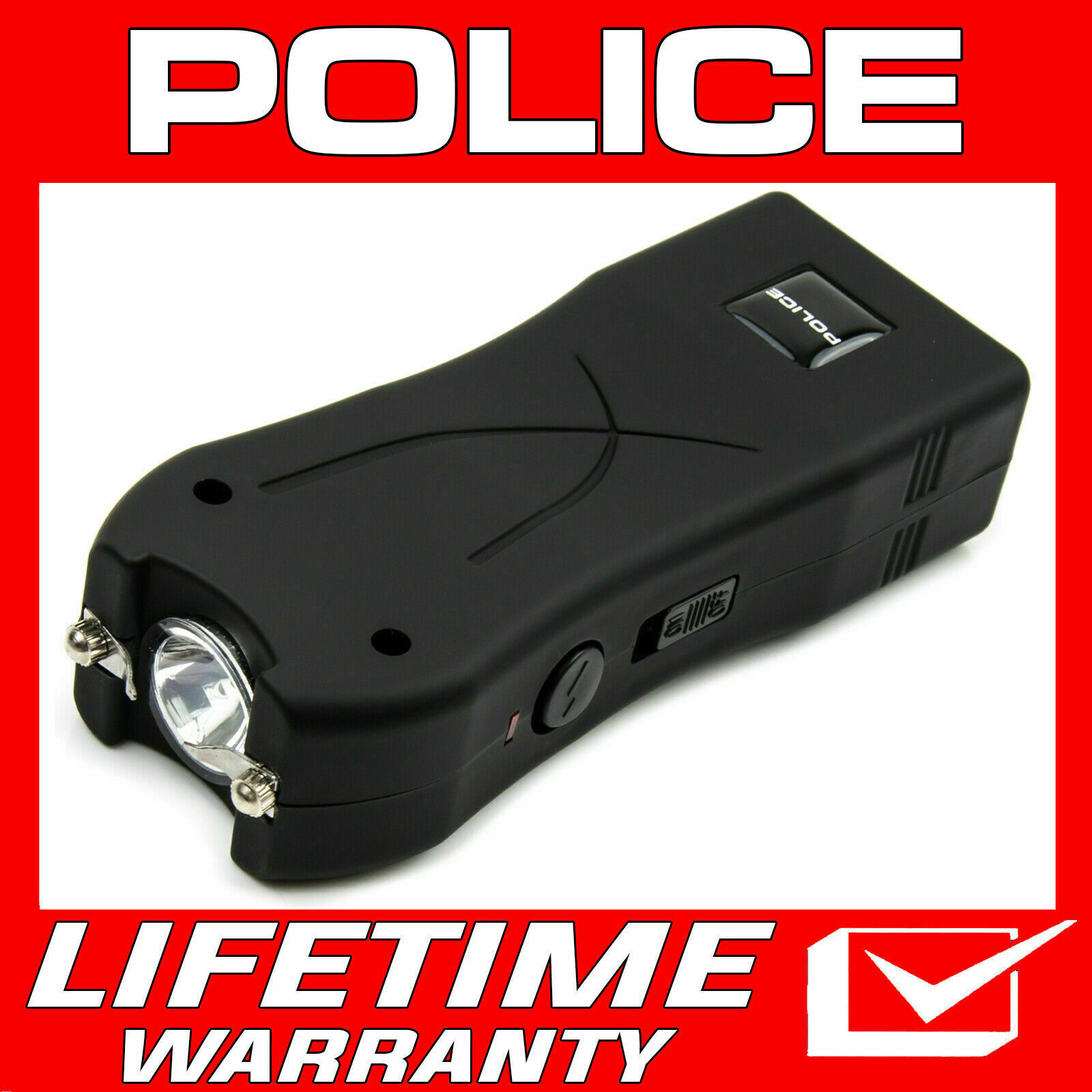 POLICE Stun Gun 398 750 BV Mini Rechargeable LED Flashlight Black