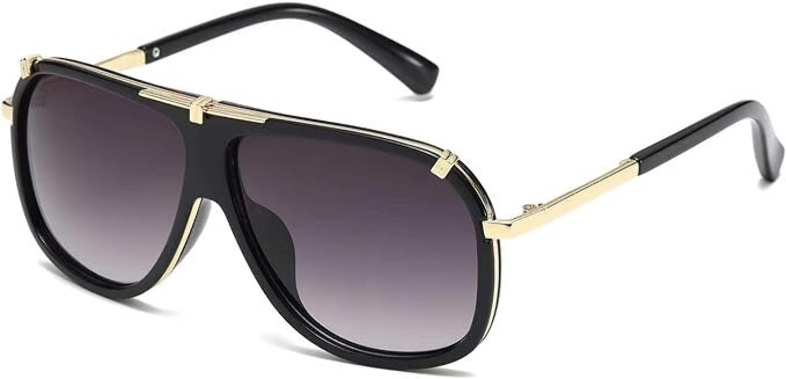 Sunglasses Men Women Unisex Goggle Alloy Big Frame Metal Punk Style Shield