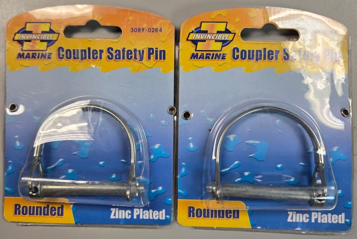 2 -Pack Safety Coupler Pin 1/4″ X 1.75 L, Zinc PLated,
