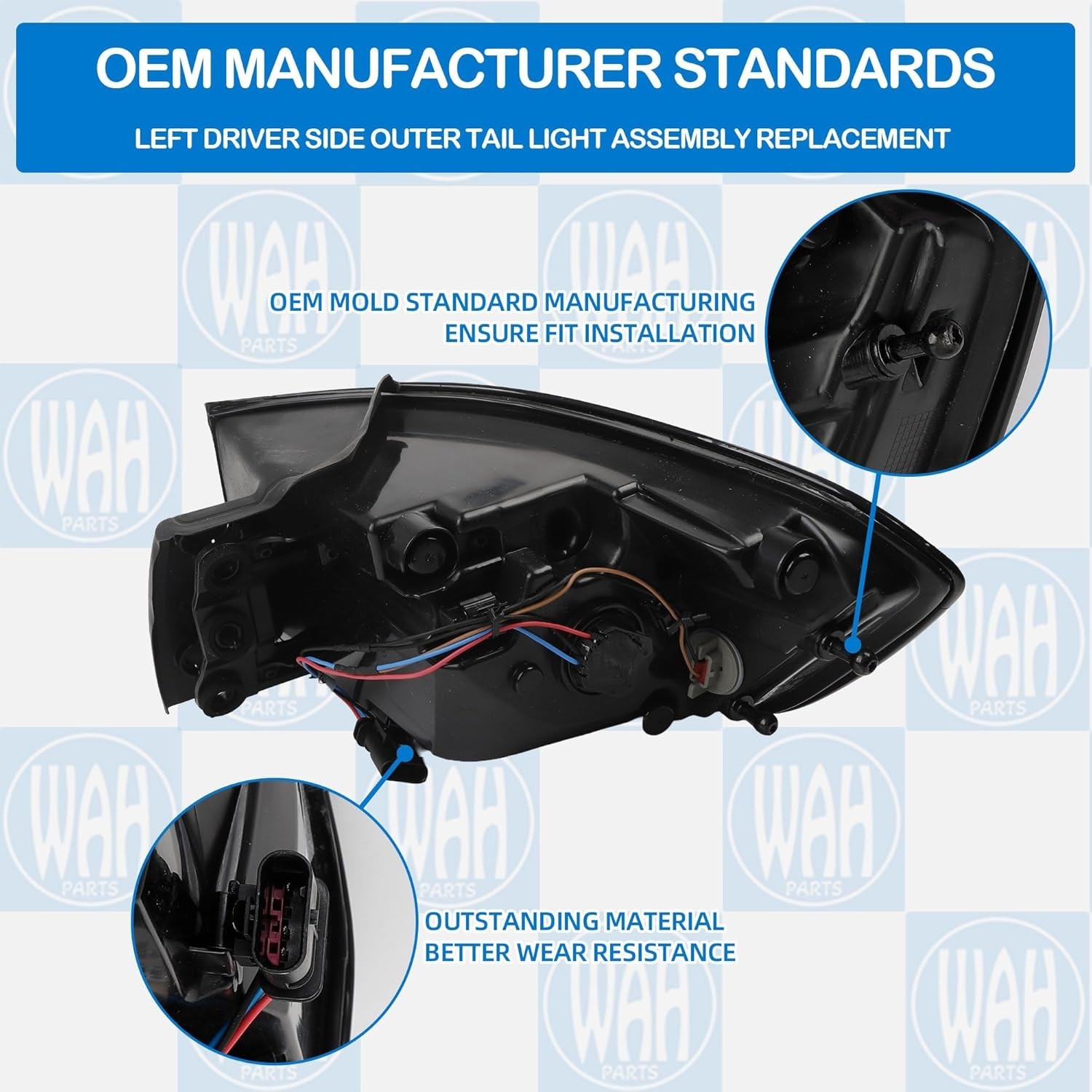 Left Driver Side Outer Tail Light Assembly 2021-2024 Jeep Compass Halogen Taill