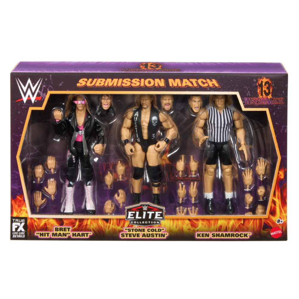 Submission Match 3 Pack – Wwe Elite Collection Wrestlemania 13