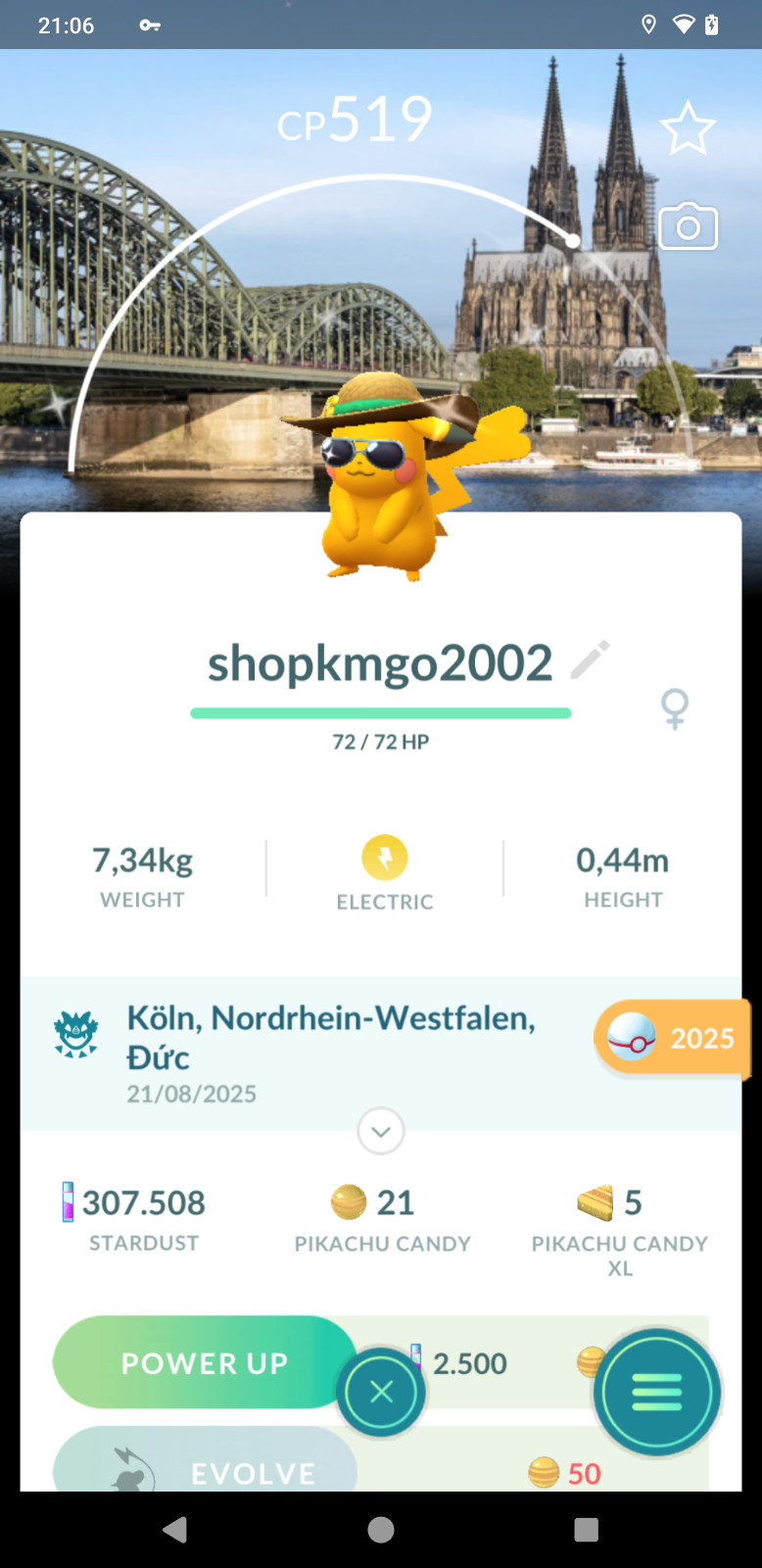Pokémon Shiny Pikachu Summer Hat Cologne Background Road Trip -Registered 20k SD