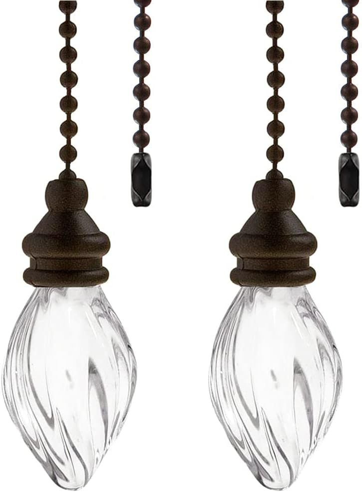 Ceiling Fan Pull Chains Ornaments 12 Inches Light with Crystal
