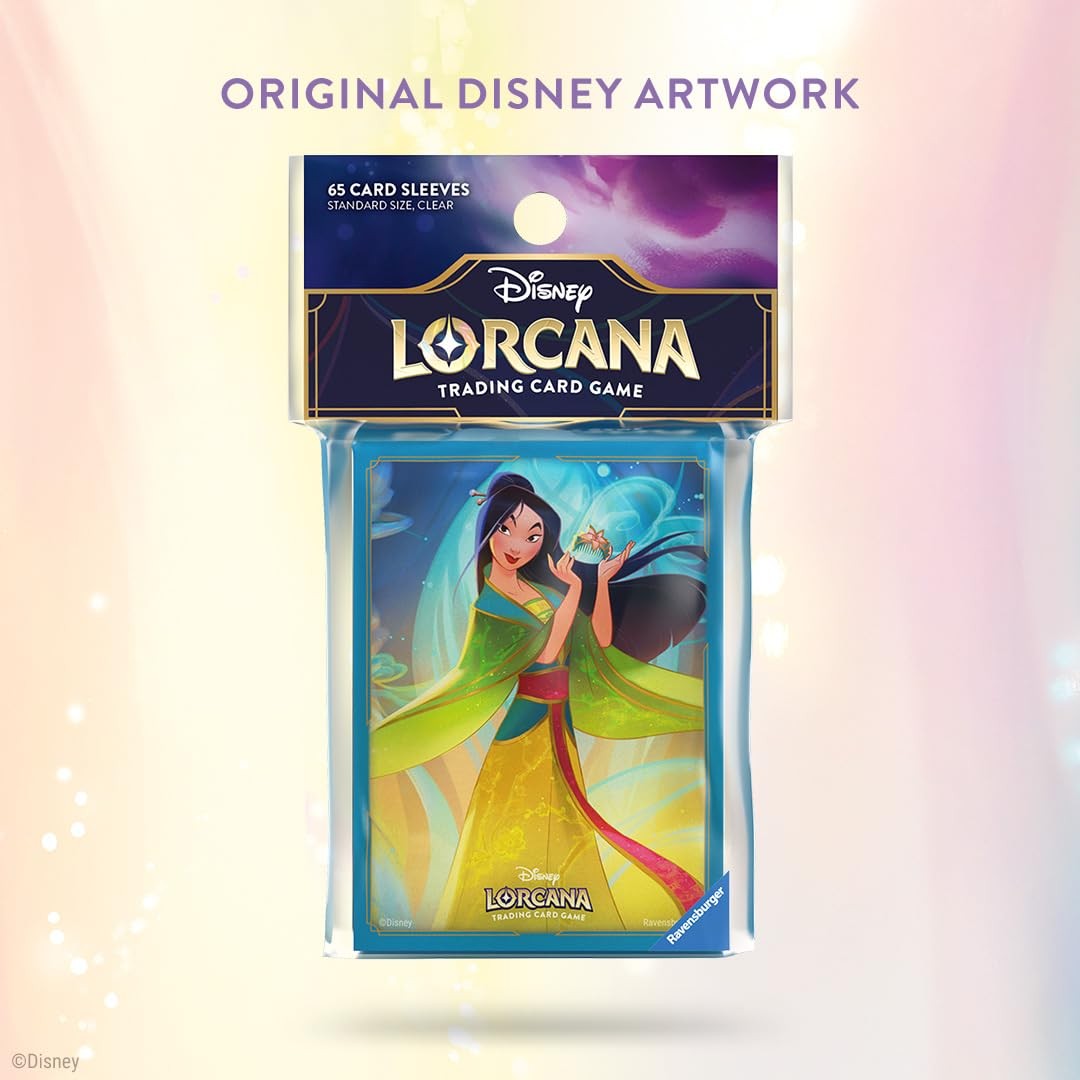 Ravensburger Disney Lorcana Trading Card Game – 65 Mulan Card Sleeves – Set