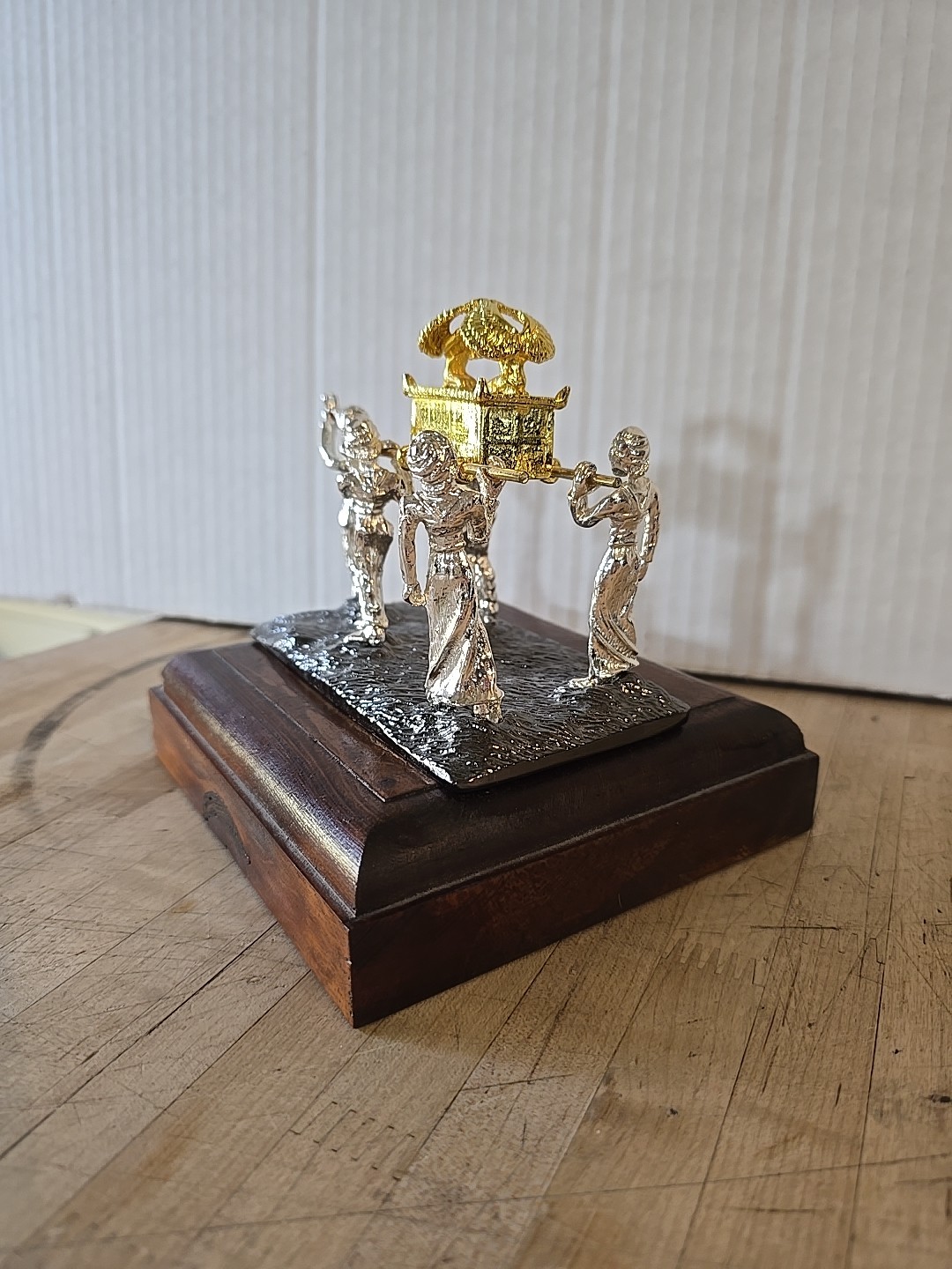 The Ark of Covenant replica silver and gold plated from Jerusalem Israel Wooden