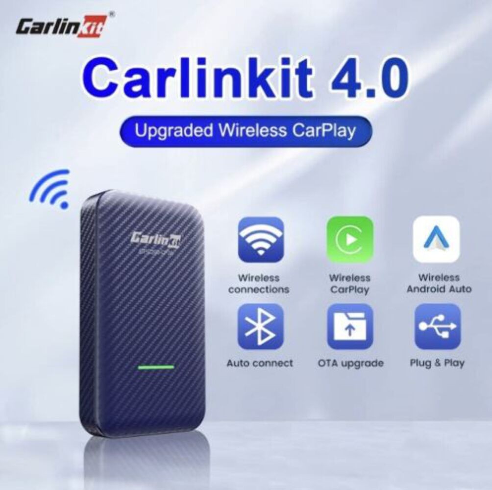 CarlinKit 4.0 Wireless CarPlay/Android Auto 2 in 1 – Adapter For Wired CarPlay