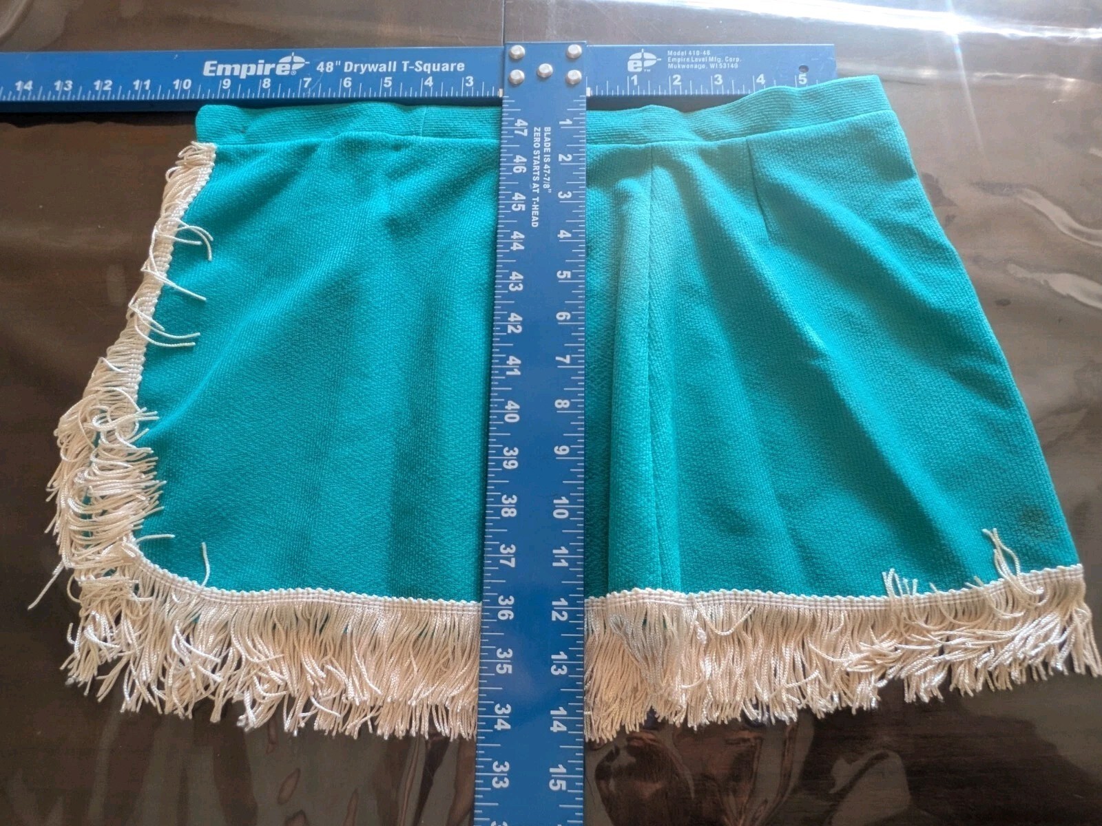 Vintage Costume Handmade Cowgirl Sexy 2 Piece Fringe Turquoise Green
