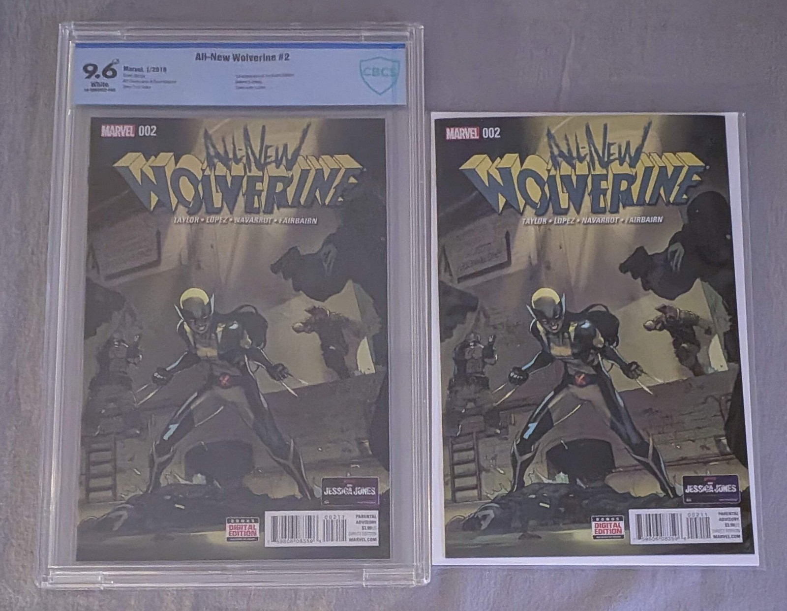 All-New Wolverine #2 Darthsig Dual Copy Edition CBCS 9.6 Slab + Raw Comic First