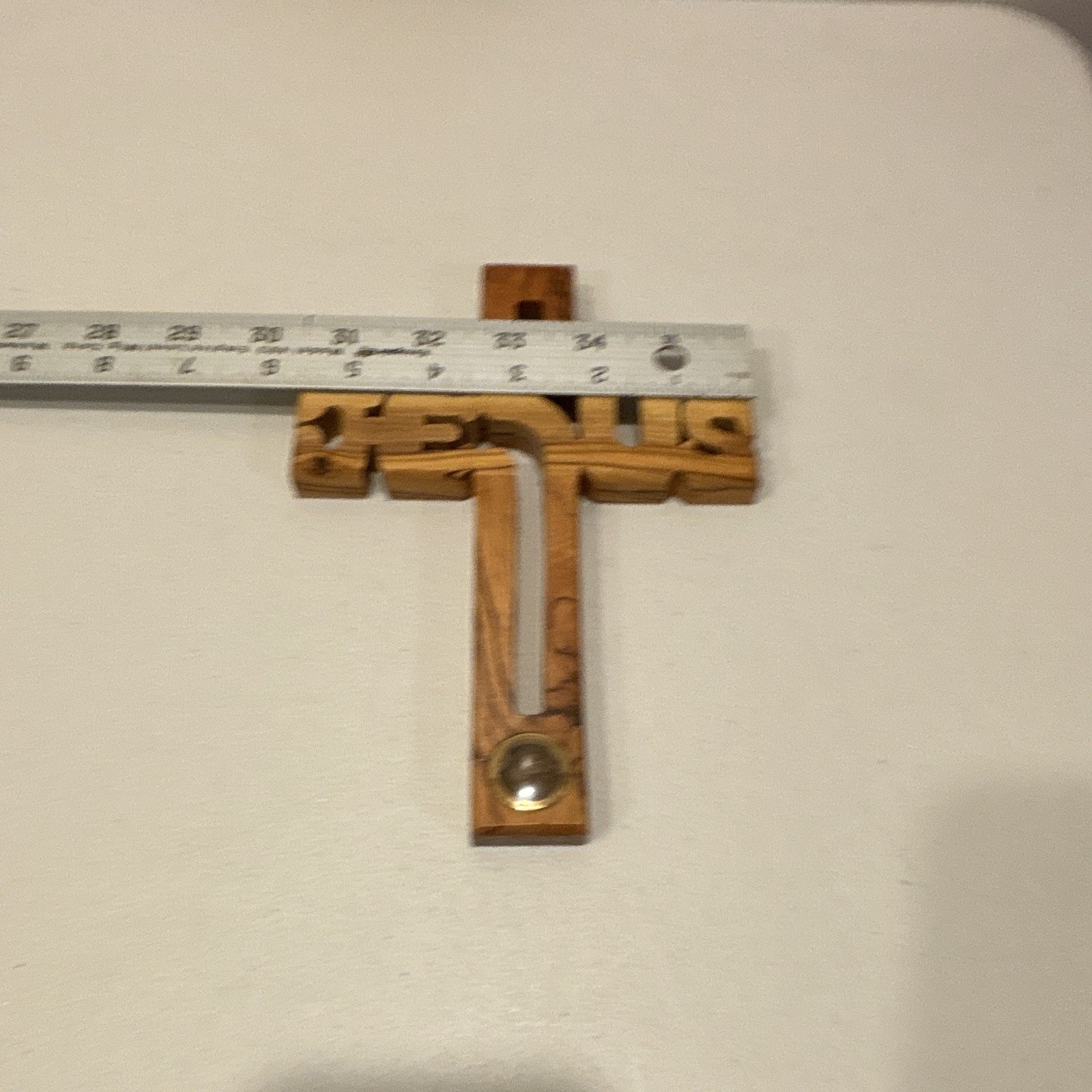 Wooden JESUS Cross Made in Israel Holy Land With Ground From Bethlehem Wall Hang