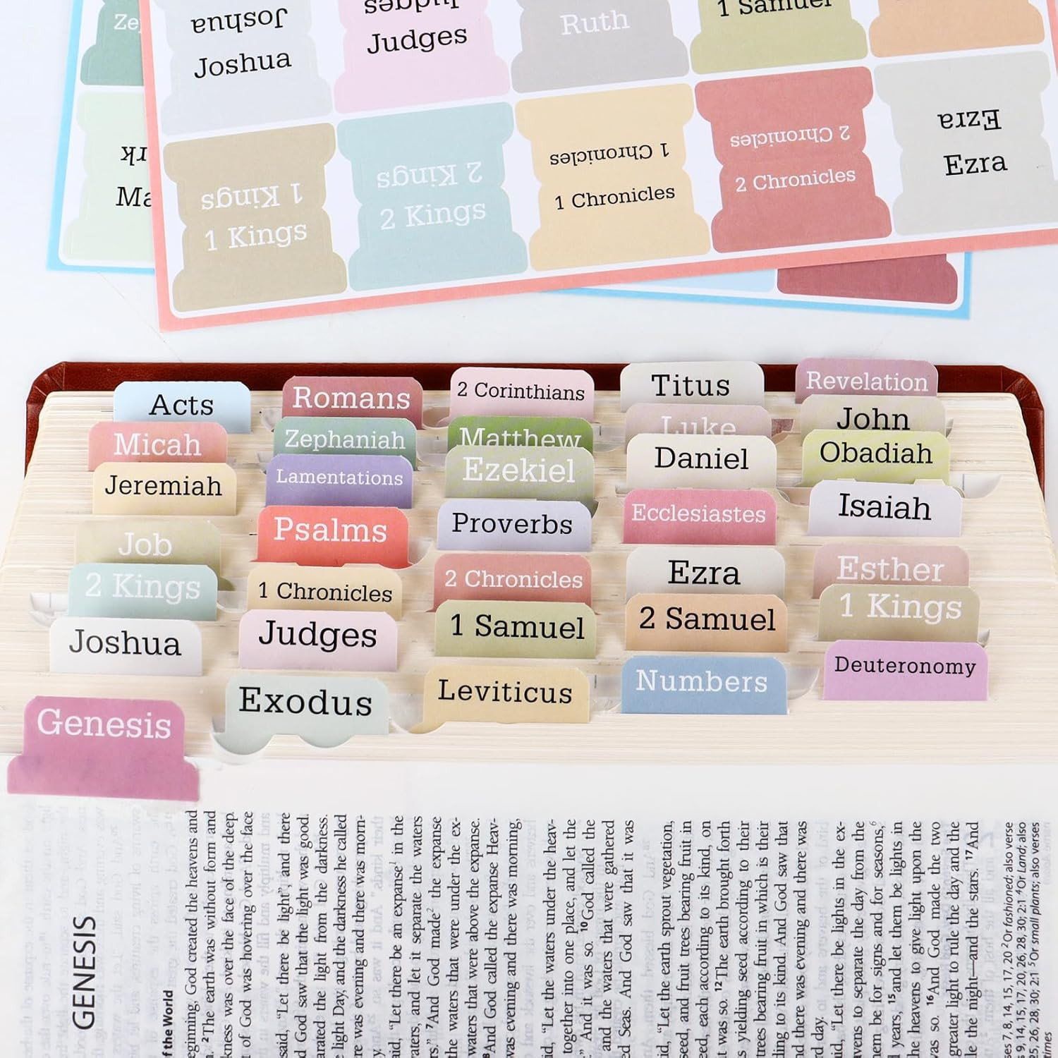 Bible Tabs for Women, 90 Pieces Large Print Bible Bookmarks Index Tabs Study Sup