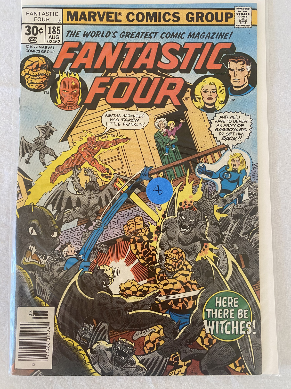 Vintage 1977 Marvel Comics Fantastic Four #185 Bronze Age Comic Book