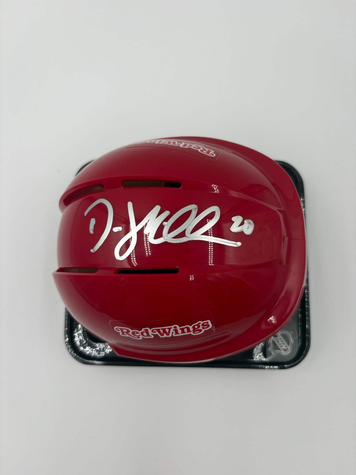 Drew Miller Autographed Detroit Red Wings Mini Hockey Helmet JSA CoA