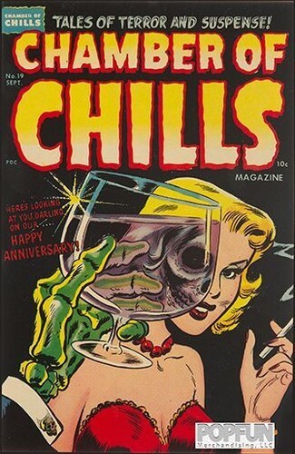 Pre-Code Horror Comic Book Cover – Chamber of Chills (17×12) Metal Sign [New ]