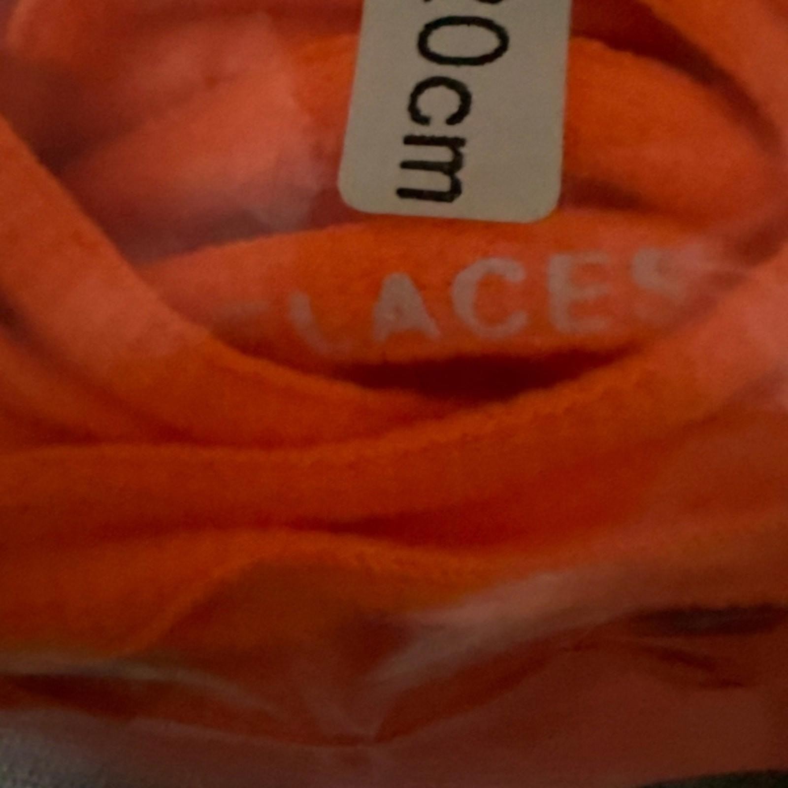 A pair of neon green and a pair of orange off white style “shoelaces” NWT 120 CM