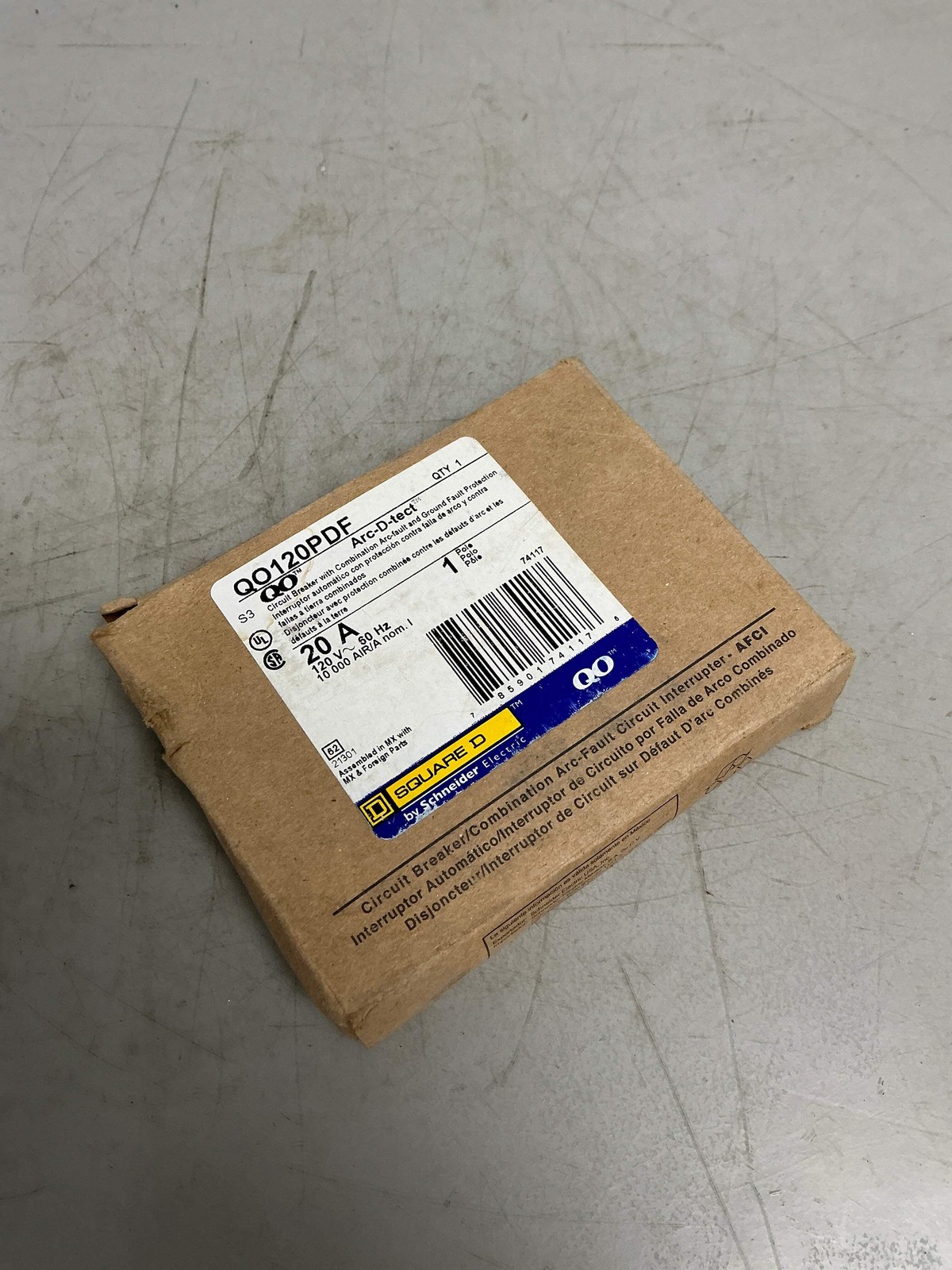 New Square D QO120PDF 1 Pole, 20 Amps, 120 Volts Circuit Breaker