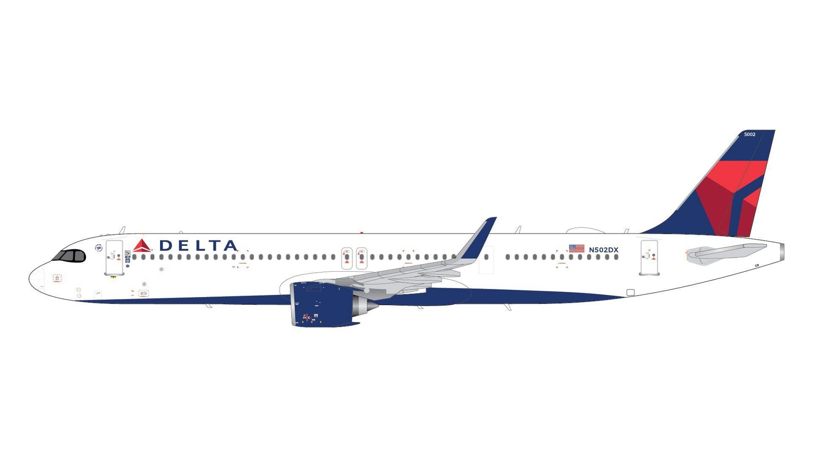 Pre-Order Delta A321neo N502DX Gemini Jets 1:200