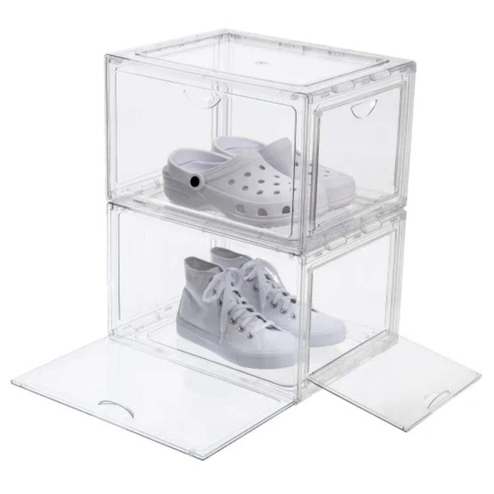 Stackable Shoebox & Organizer 2 Pack
