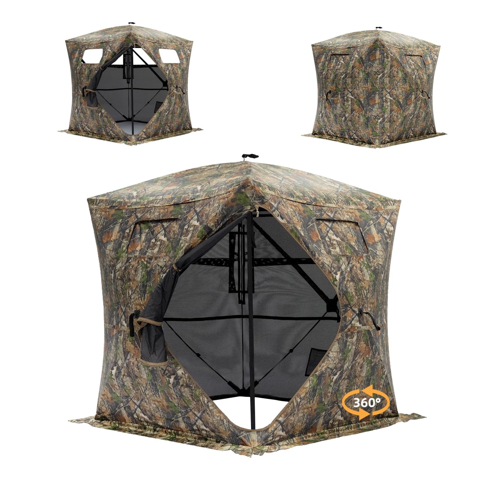 JOMAILIEEL 360 See 2-3 person 360 with Diamond-shaped door, GREEN and yellow