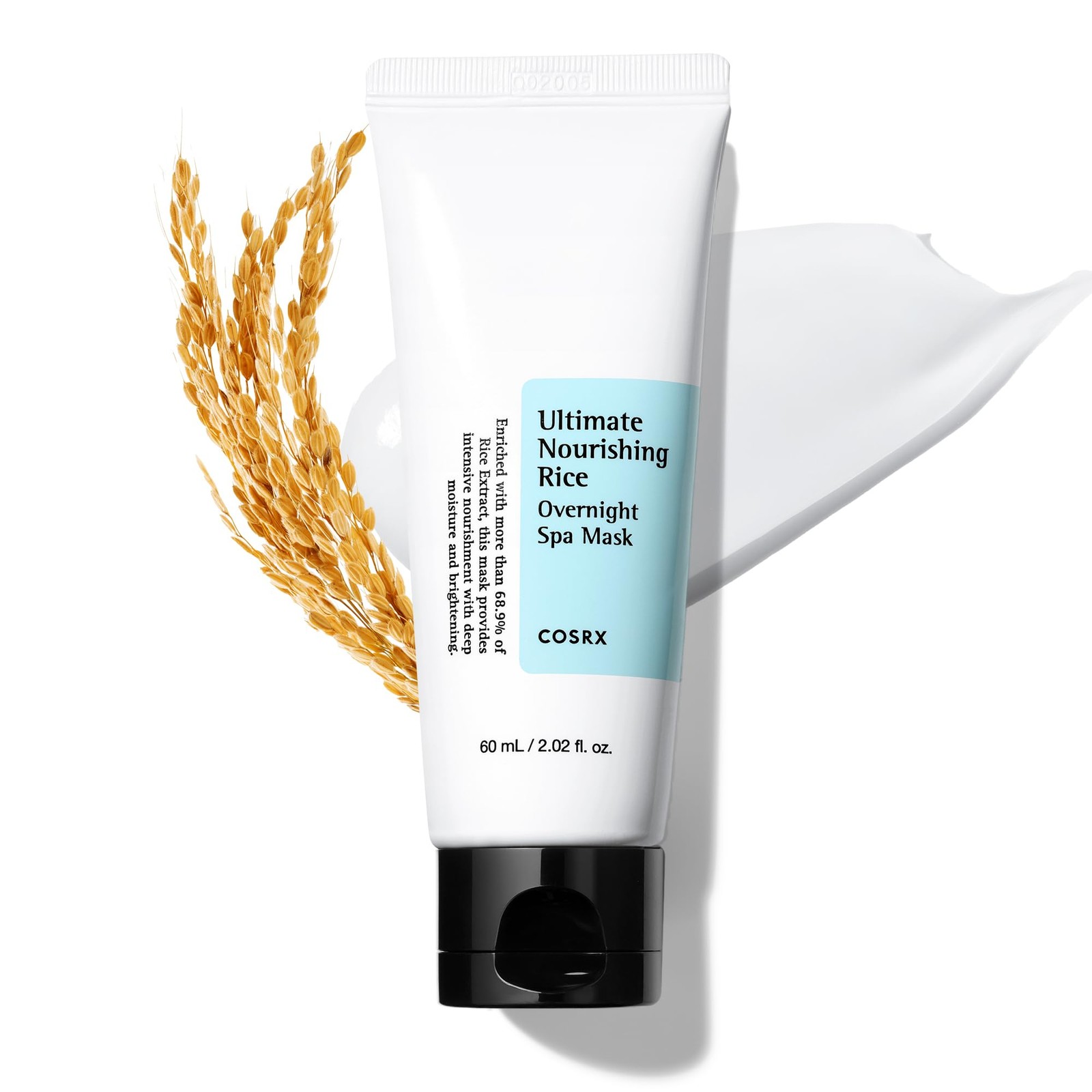 COSRX Rice Overnight Mask 2.02oz Nourishing Hydrating Sleeping Face Mask Cranbry