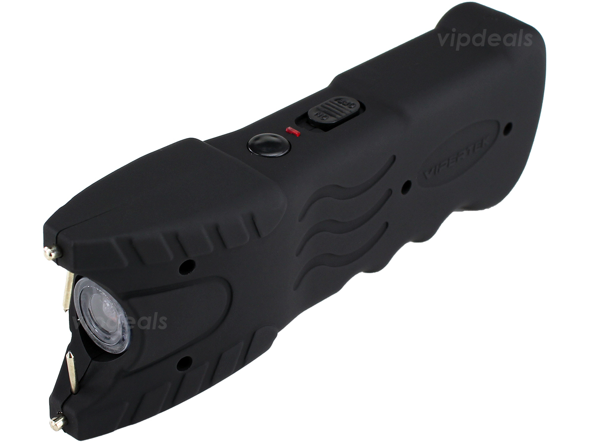 VIPERTEK Stun Gun VTS-979 – BLACK 500 BV Heavy Duty Rechargeable LED Flashlight