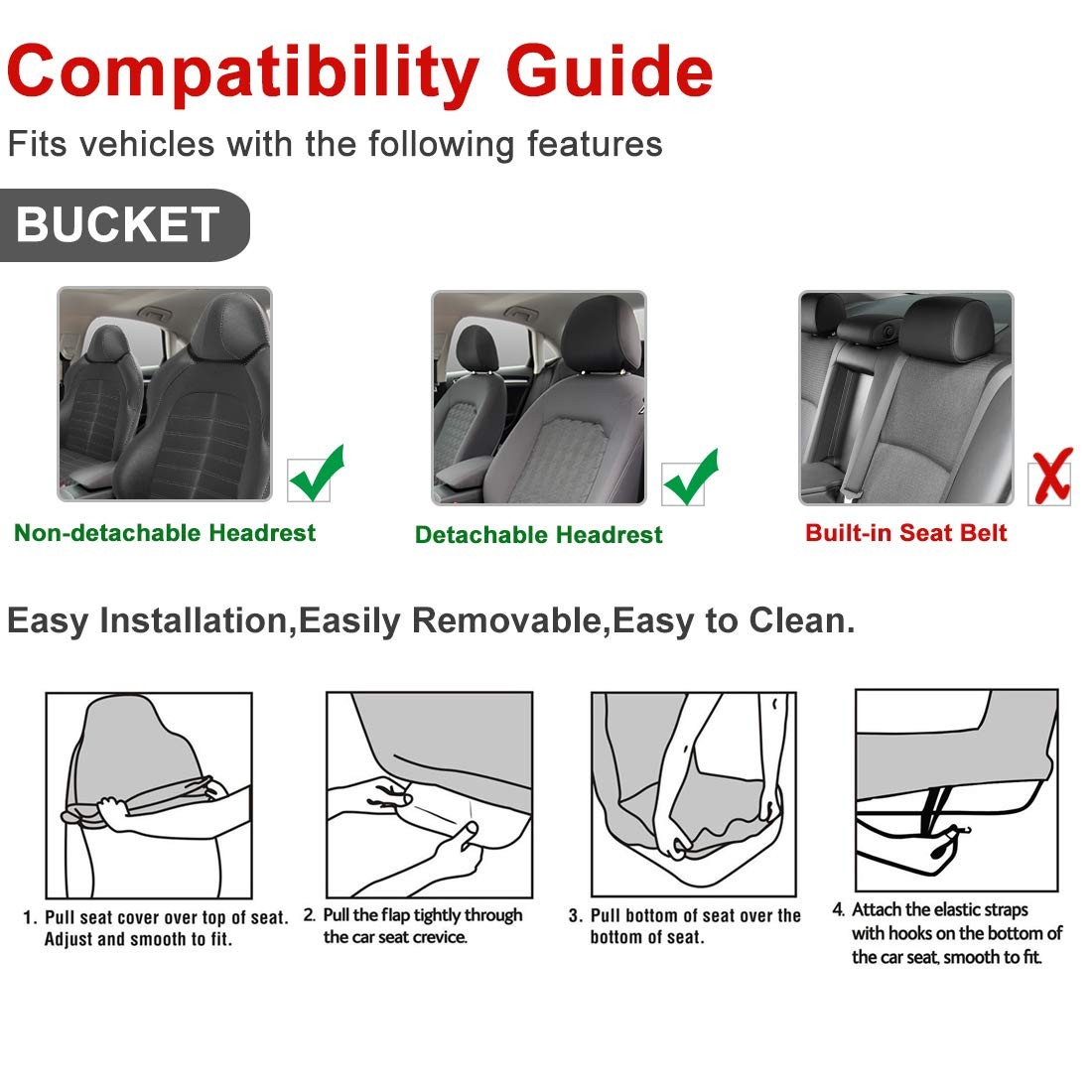 uxcell Automotive Universal Baja Blanket Bucket Seat Cover for Car SUV