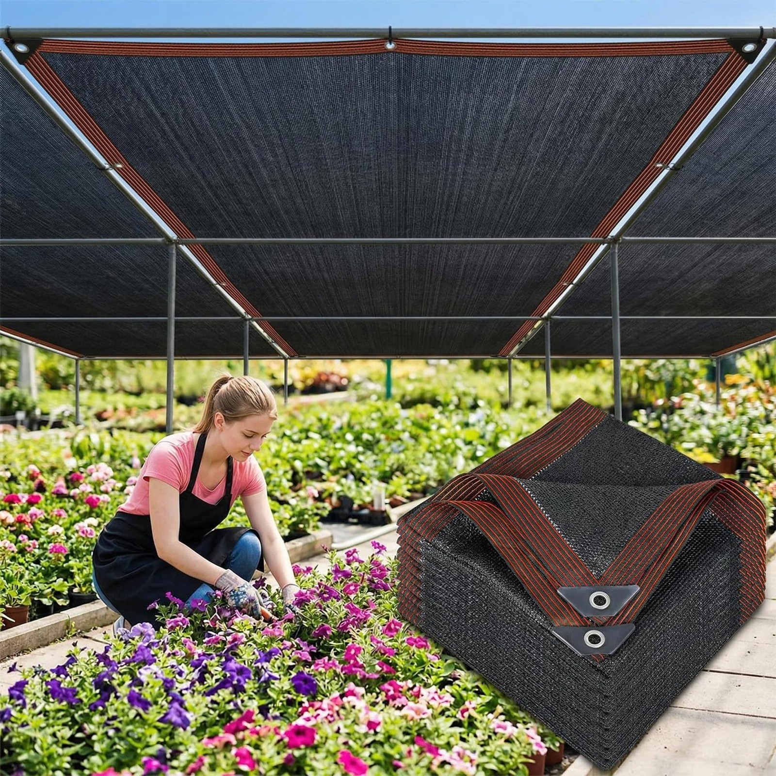 Sukh Shade Cloth for Garden – 70% Sunblock 118*78in, Black