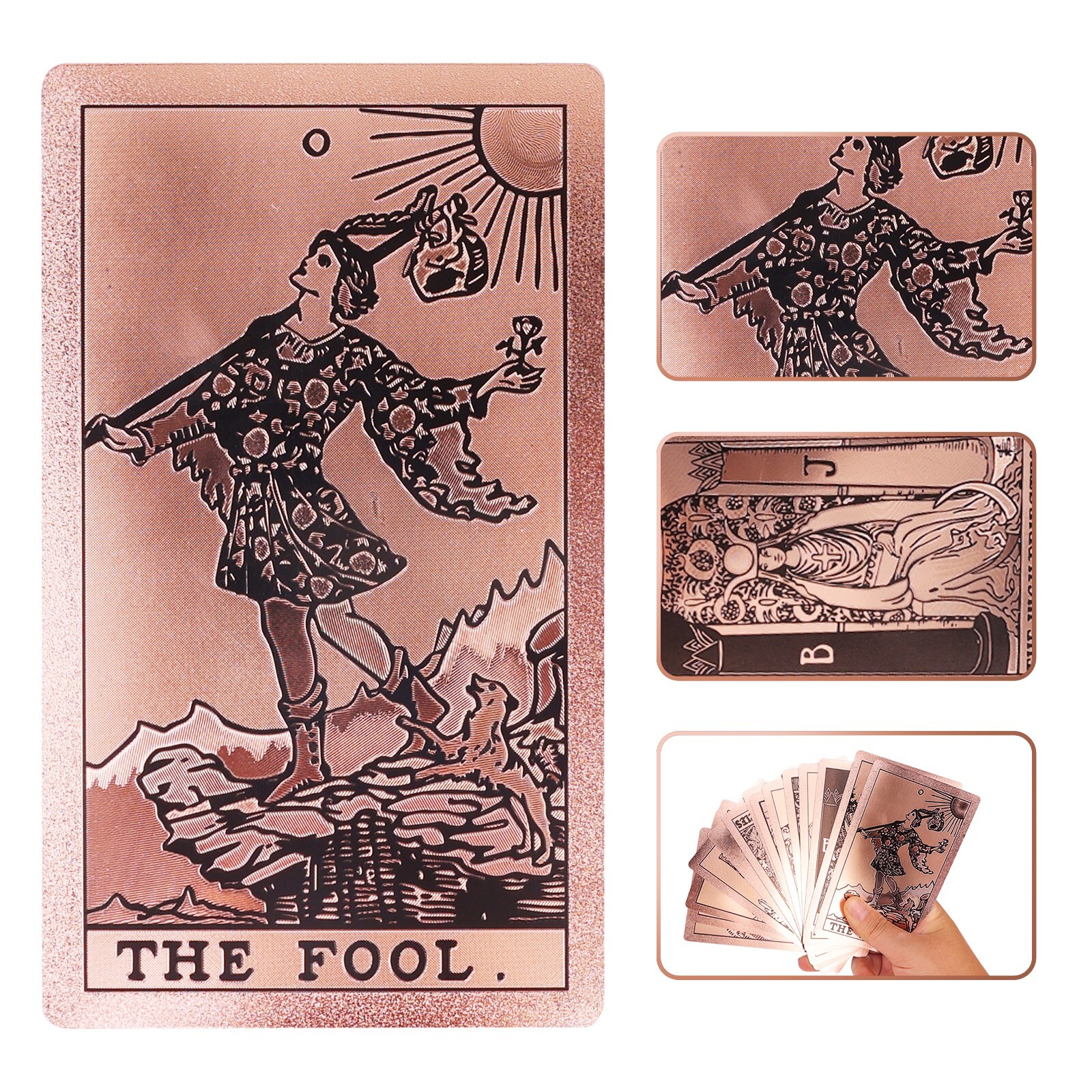 Luxury Classic Tarot 78 Card Waterproof Wrinkle Resistant Gold Foil Magnetic Box