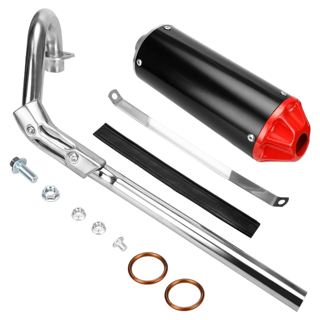 FVRITO Exhaust Muffler Silencer Pipe Assembly Kit for 70cc 90cc 110cc 125cc CRF5