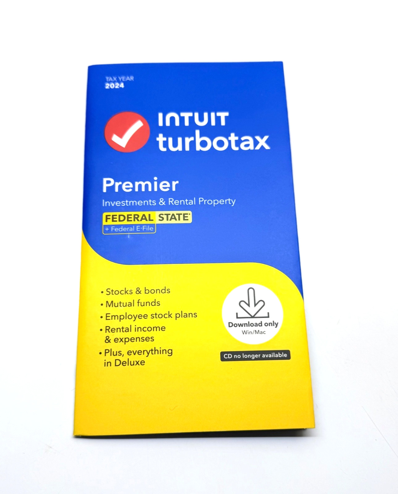 NEW Intuit TurboTax Premier 2024 Edition Fed + State for Windows/ Mac USA SEALED