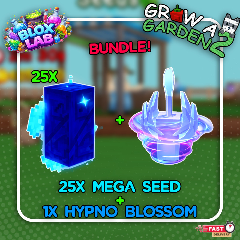 💸Grow a Garden 2 | 25X Mega Seed + 1 Hypno Bloom FAST 🚚 CHEAPEST