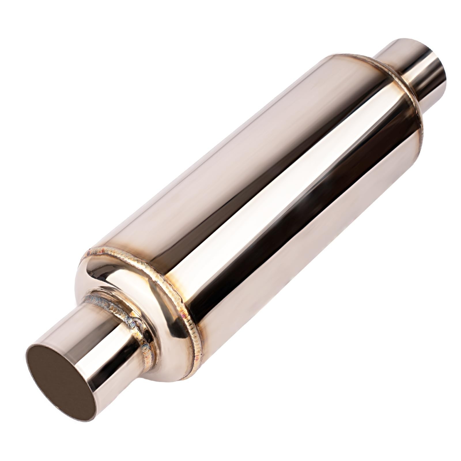 2.25″ Inlet & Outlet Universal Exhaust Muffler,14″ Overall Length Stainless S…