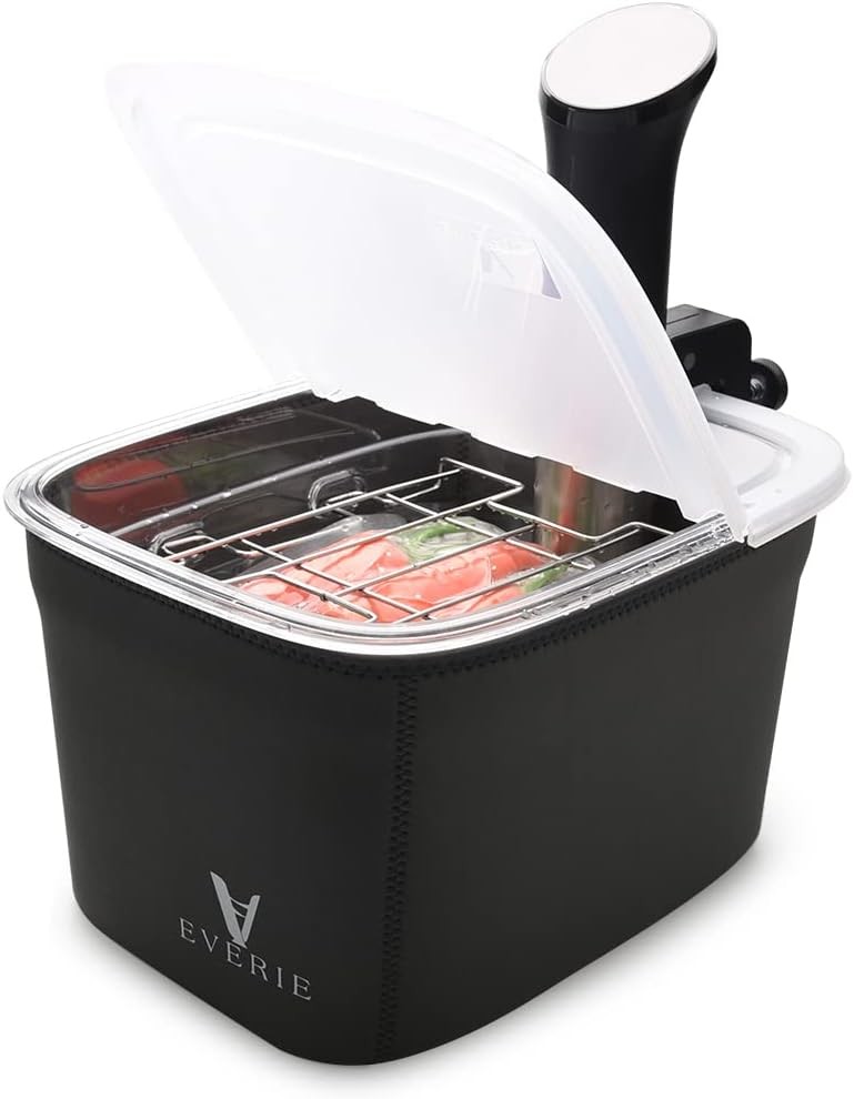 EVERIE Versatile 12-Quart Sous Vide 12 Qt , Plastic Lid, Sleeve, Clear