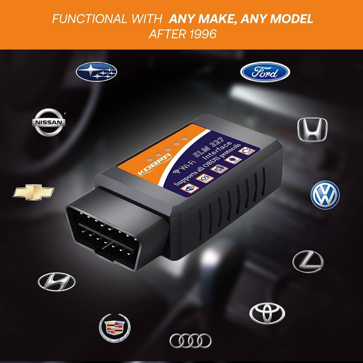 Kobra Obd2 Wifi Scanner Diagnose Check Engine Light On Ios Android Vehicles