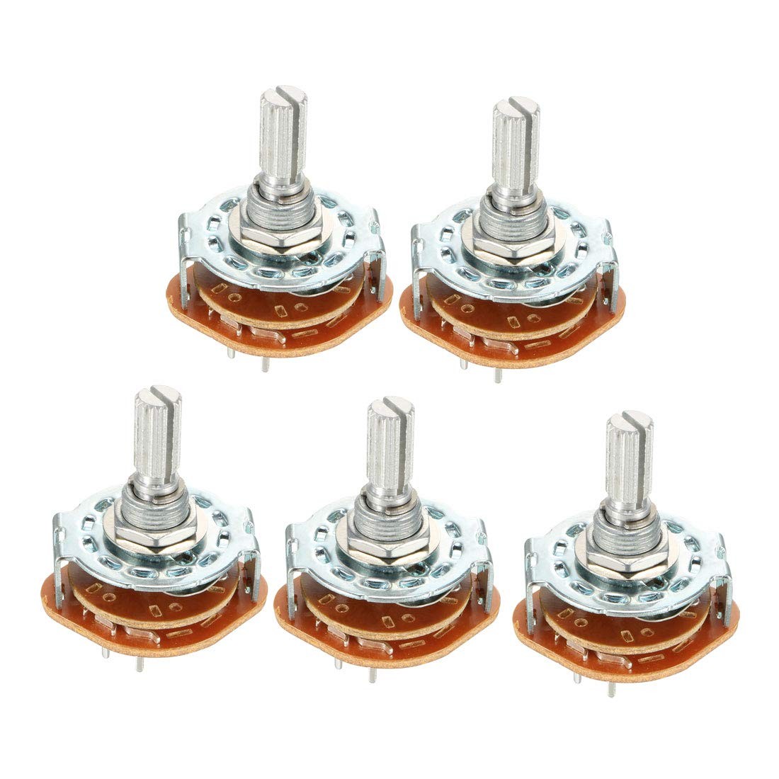 uxcell 2P4T 2 Pole 4 Position Selectable Single Deck Band Channel Rotary…