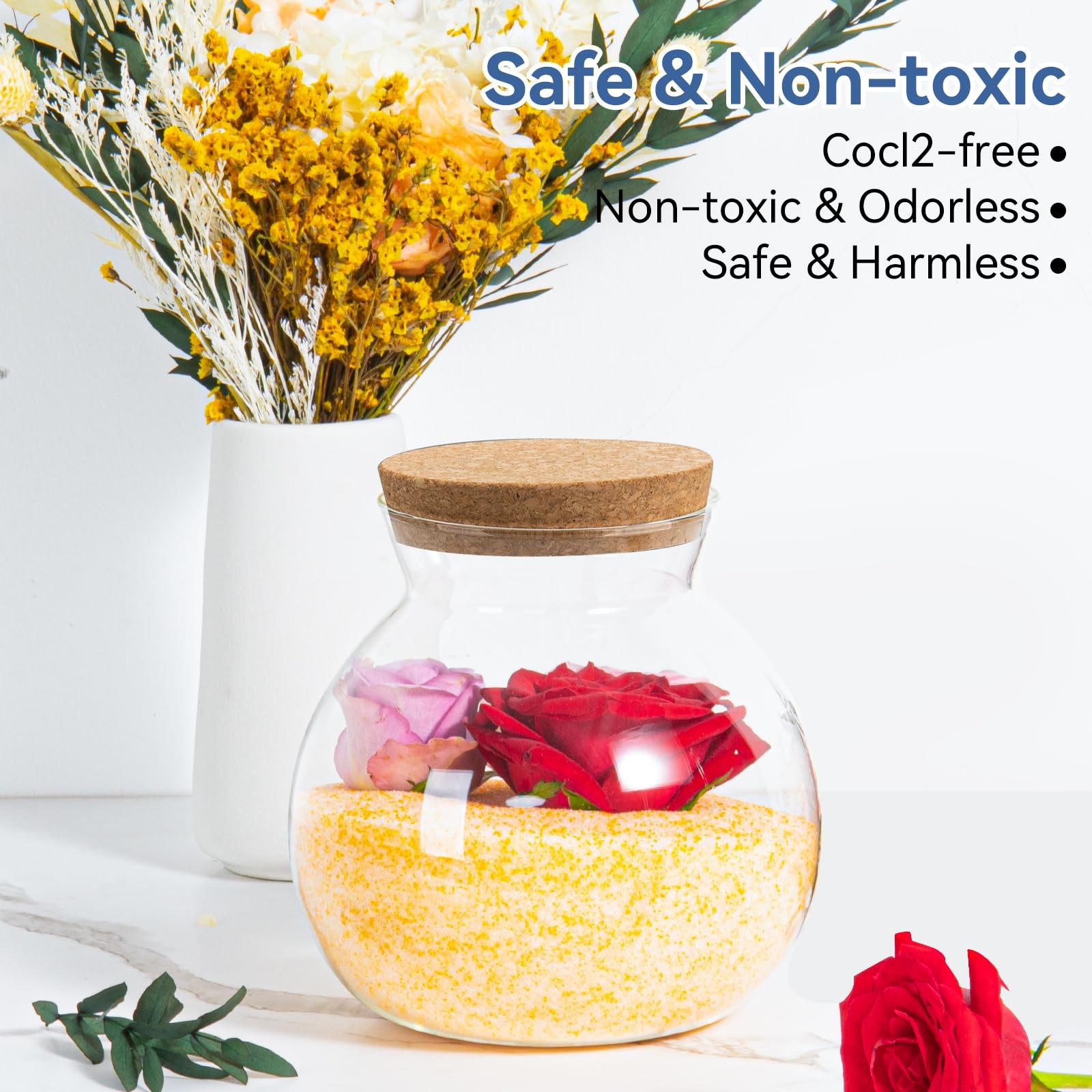 10.4 LBS Silica Gel Flower Drying Crystals, Reusable Color 10.4LB&Container