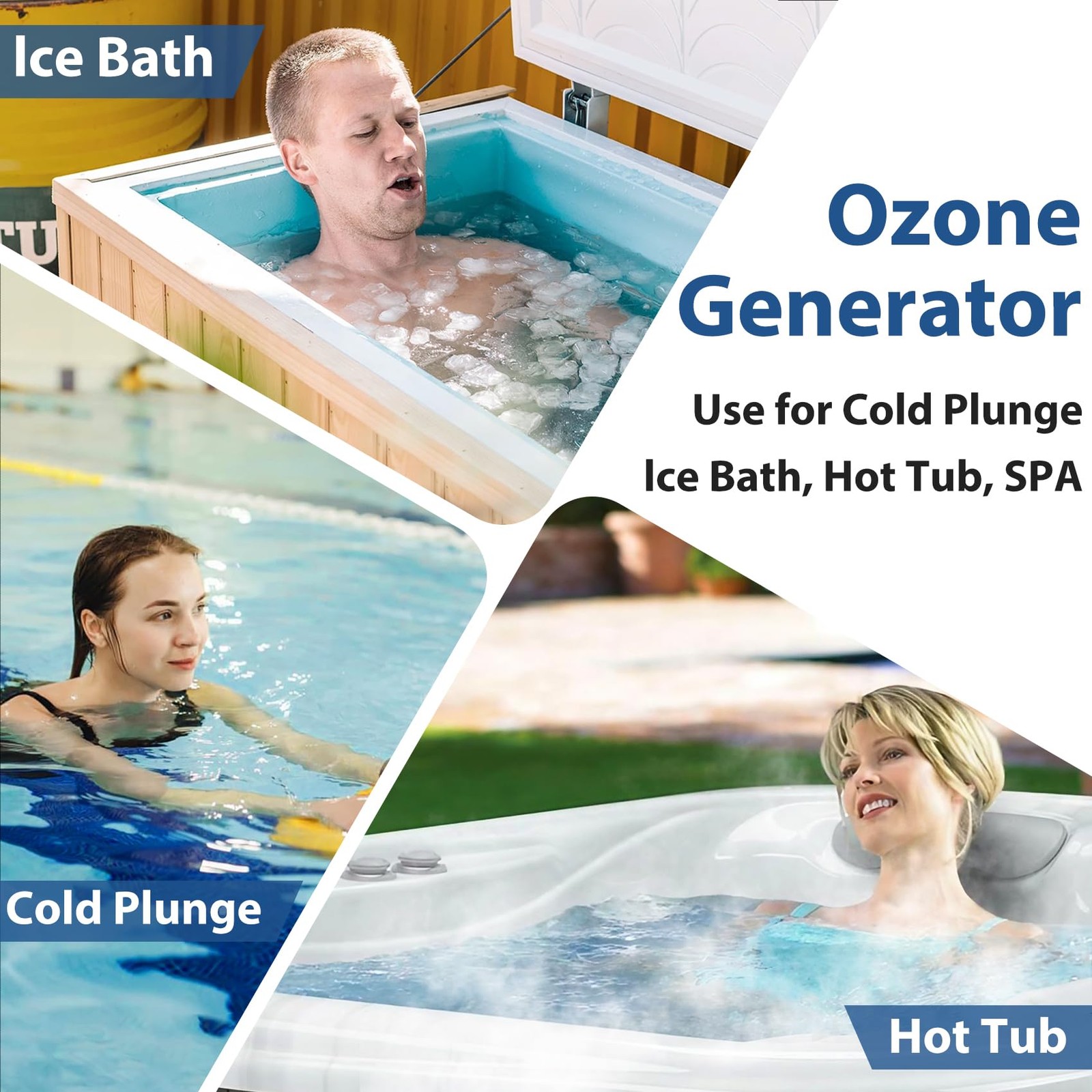 Fuceter 2000mg/h Ozone Generator Cold Plunge with Timer, Ozone Generator Water K