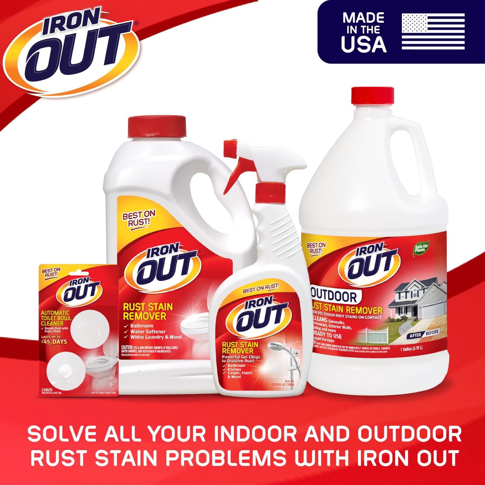 Iron OUT Automatic Toilet Bowl Cleaner Tablets, 6 Count (Pack of 1), White